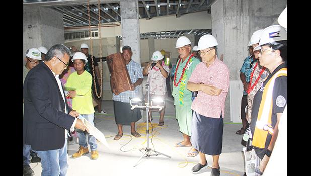 Senate tour of new fono building under construction