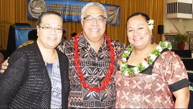 Tofa Sualauvi H. Su’a (middle) and two ASG participants 