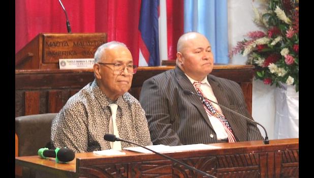Malemo Tausaga and Governor's Chief of Staff Loa