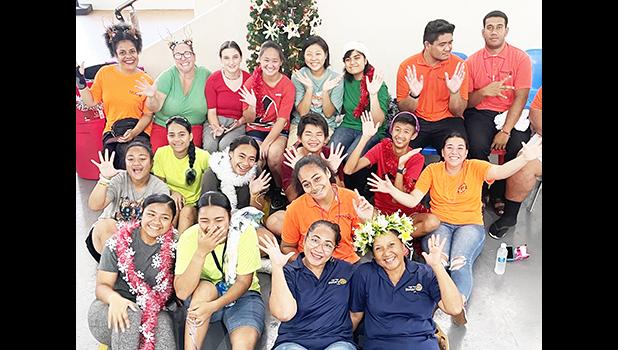 Interact Clubs of Tafuna High School, Samoana High School and Pacific Horizons teamed up with the Parents of Children With Special Needs Network. Some members of the 4 Interact Clubs