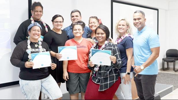 Recent graduates of the RISE Internet Work Academy 