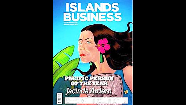 Front cover of Islands Business magazine showing Jacinda Ardern — New Zealand Prime Minister 