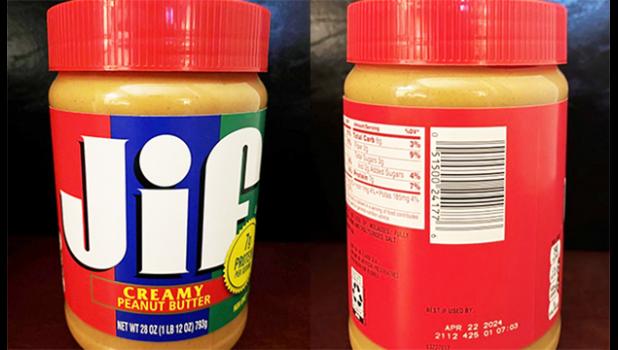 Sample of recalled Jif product