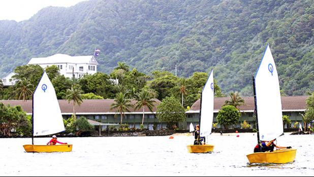 Eleven sailors from Apia traveled to American Samoa this past weekend to compete in the Pago Pago Harbor Optimist Sailing Regatta on Saturday, Oct. 14, 2017 out of Sadie’s By the Sea. This is the first junior sailing regatta Pago Pago has hosted since 2008.   [Courtesy photo]