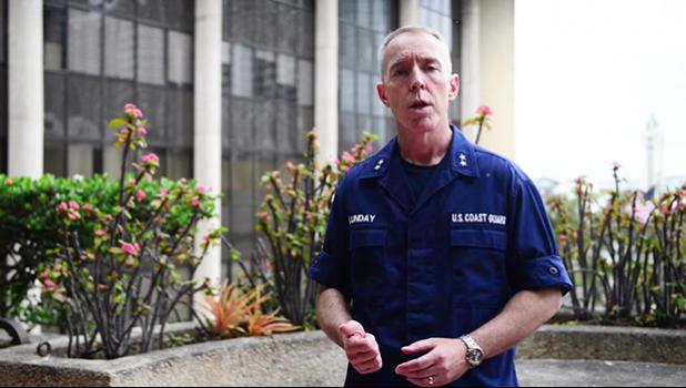 Rear Admiral Kevin Lunday, the new Commander of the 14th Coast Guard District