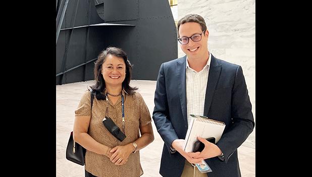 Sandra King-Young (left) and Stuart Portma