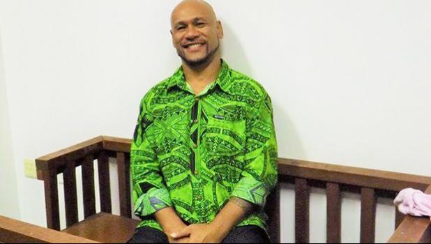 Malele Atofu, aka King Faipopo, sitting in court 