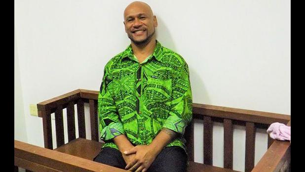 Malele Atofu, aka King Faipopo, sitting in court