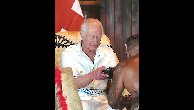 KING CHARLES III WITH 'AVA CUP