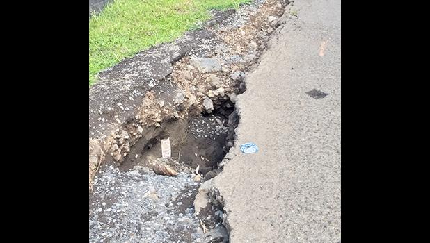 Fill dirt washed out of ditch in Kokoland
