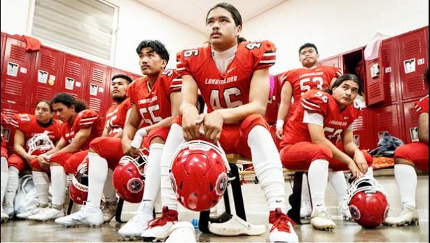 Lahainaluna High School football players
