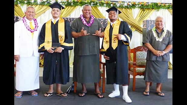 Gov. Lemanu and others at VocTech graduation