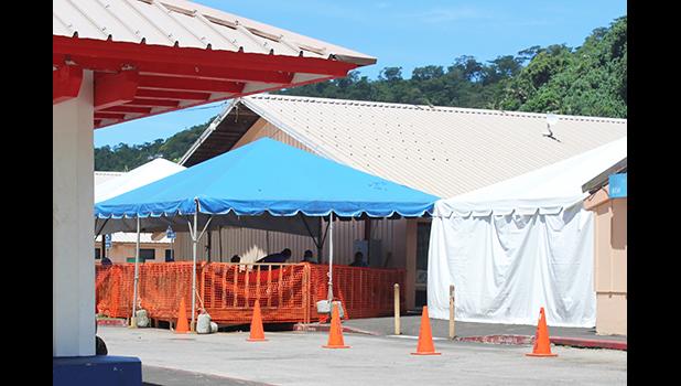 LBJ Hospital triage tents