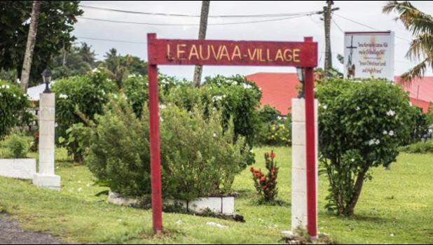 Eighteen families of Leauva’a were ordered to vacate land they had occupied for years are appealing the decision from the Land and Titles Court. (Photo: Misiona Simo) Leauva’a village sign