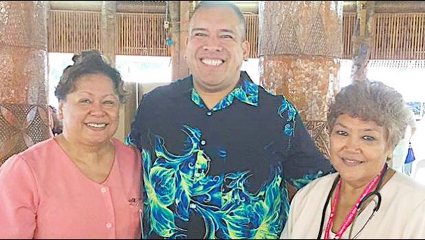 O le fa'auluuluga o le Vaega a le Nursing i le ASCC Lele Ah Mu ma le tama'ita'i Tausima'i Pasi o Josie Lam Yuen Fuga