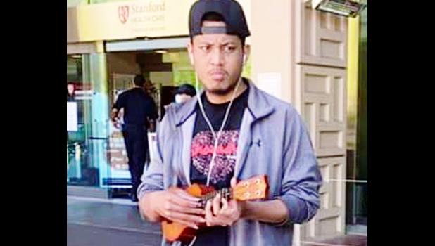Letini Ricky Fala Mauga outside Stanford Medical Center