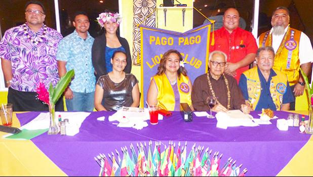 Christopher King (far right standing) is the 2018-2019 President of the Lions Club of Pago Pago. He is seen in this group photo with other new incoming board members of the Lions Club as well as new inductees during the induction ceremony last Friday. Also in the photo is Sen. Galeai Tu’ufuli, who is the Lions Club chapter chairman (second from right sitting).