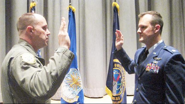 “Quickstrike” Haleck (right) with Air Force Brigadier General B. Nichols