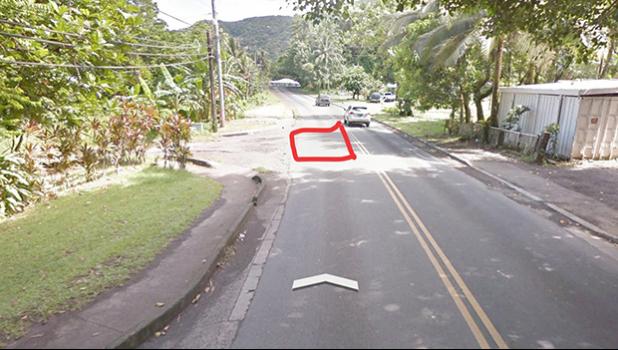 Road cut on the main road in Malaeim