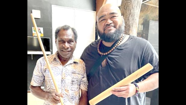 Man with nose flute