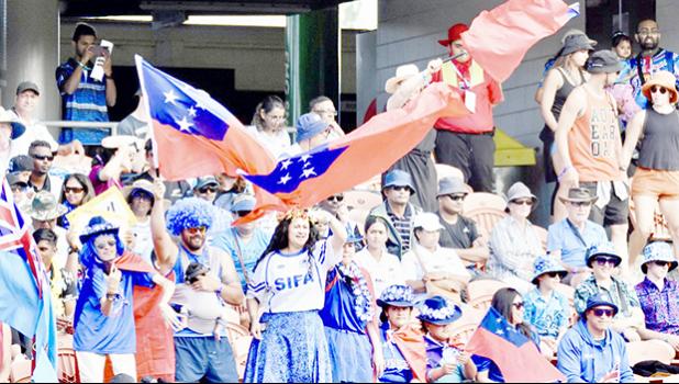 Manu Samoa fans at HSBC Hamilton 7s