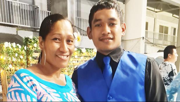 Ms Leata with her son Alofa Seumanu