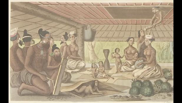 Interior of a house in the Ratak Chain 