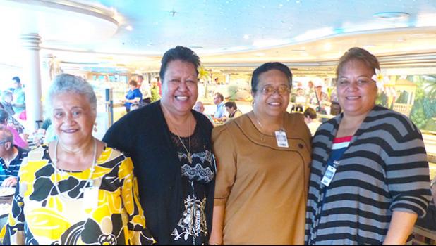 Arts Council executive director Mary Lauagaia Taufete’e (second from right) and some of her friends