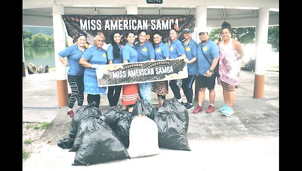 Earlier this week, MASI personnel with Miss American Samoa contestants were out cleaning up Lions Park MASI CLEAN UP