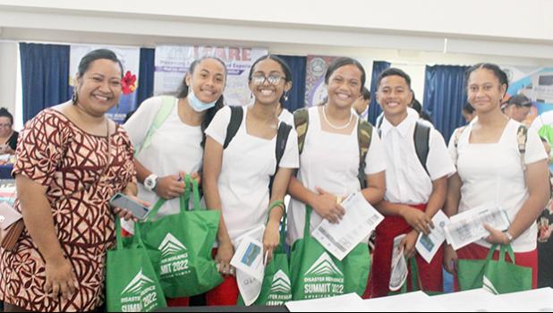 Students from Matafao Elementary School