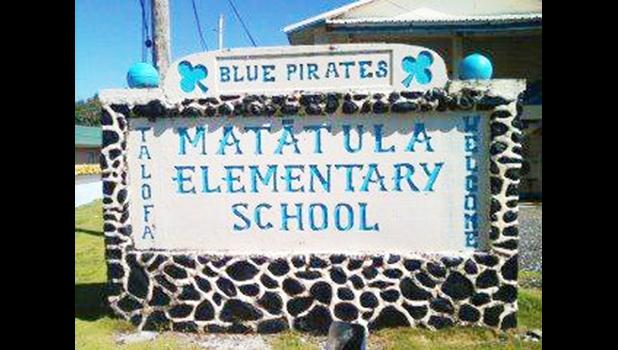 Matatula Elementary School sign