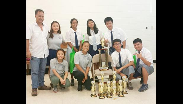 The overall school winner for this year’s Territorial Math Competition, the Dolphins from South Pacific Academy. (See story for full details). [photo: Blue Chen-Fruean]