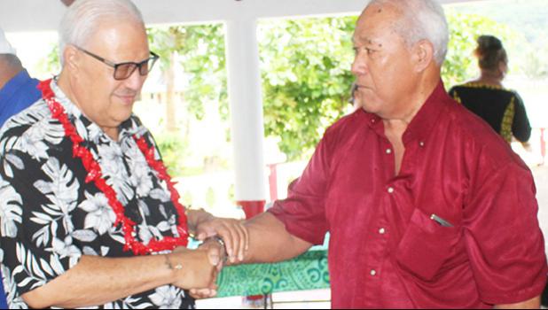 Paramount Chief Mauga Tasi Asuega and Uti Petelo