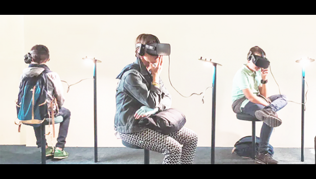 People interacting in virtual world