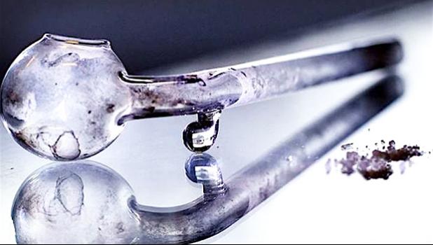 The crystalline substances from the glass pipes, baggies and cut up straws were later tested using the Methamphetamine Field Test Kit and yielded positive results for Methamphetamine. METH PIPE