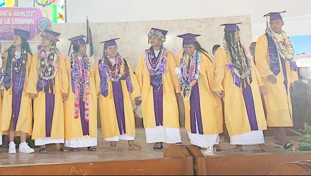 8 of the 2020 Manu'a High School graduates
