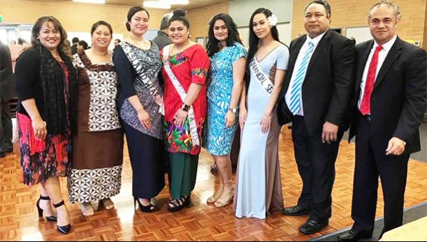 A few of the Miss Samoa Victoria 2017 contestants with Pulotu Canada McCarthy (far right). [Photo/ Facebook: Miss Samoa Victoria Beauty Pageant] 