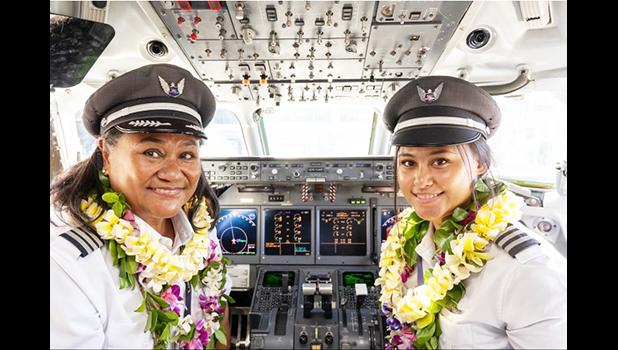 Captain Kamelia Zarka and her daughter, First Officer Maria Zarka