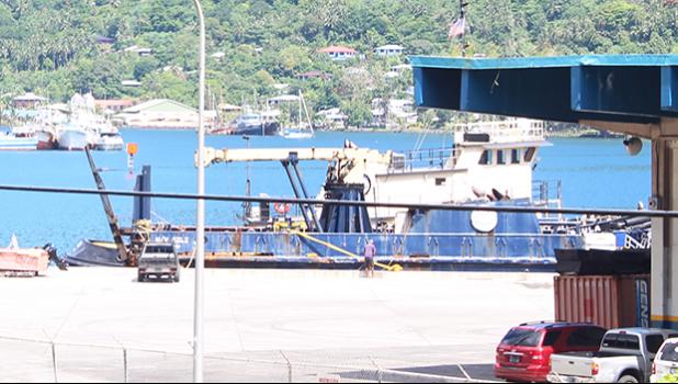 MV Sili at the dock in Pago Pago harbor.