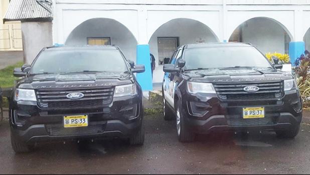 Ford 'Interceptors' parked in front of the Central Police Station in a 2017 file photo