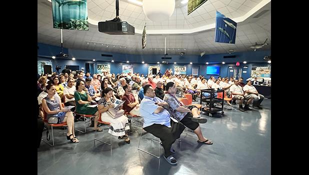 A look at those who attended Thursday's NOAA hearing on the proposed expansion of the Pacific Remote Island Area (PRIA) NOAA PUBLIC SCOPE MEETING