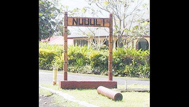 Nu’uuli village sign