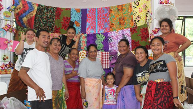 family members decorating for  “Po o Moli” or “Night of Lights” 