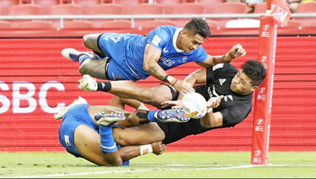 Samoa's Melani Matavao and New Zealand’s Tone Ng Shiu