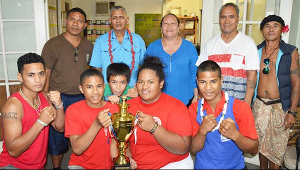 Despite tough competition in Apia, the American Samoa Amateur Boxing Association team that represented the territory during the Teuila International Boxing Championships  returned home victorious, winning the Samoa Championship Trophy. [photo: AF]