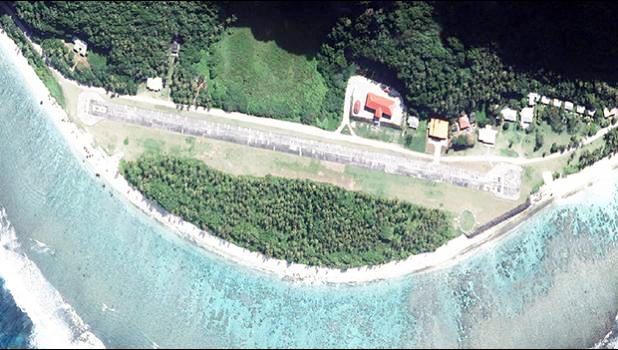 Undated aerial view of Ofu airport
