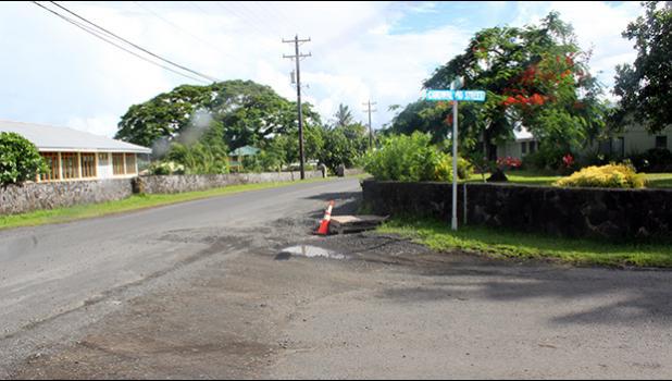 A road in Ottoville, American Samoa