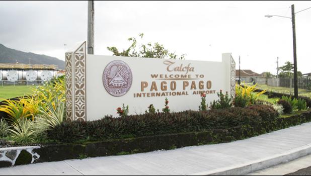 Pago Pago International Airport sign
