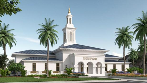 Exterior renderings for the American Samoa temple
