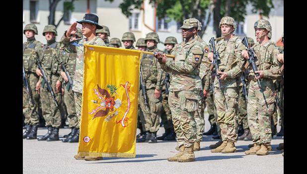 U.S. Army Command Sgt. Maj. Keneti Pa’uulu during ceremony 